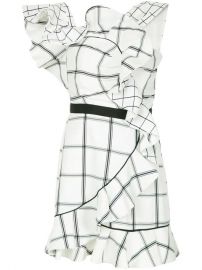 Self-Portrait Checked Frill Dress - Farfetch at Farfetch